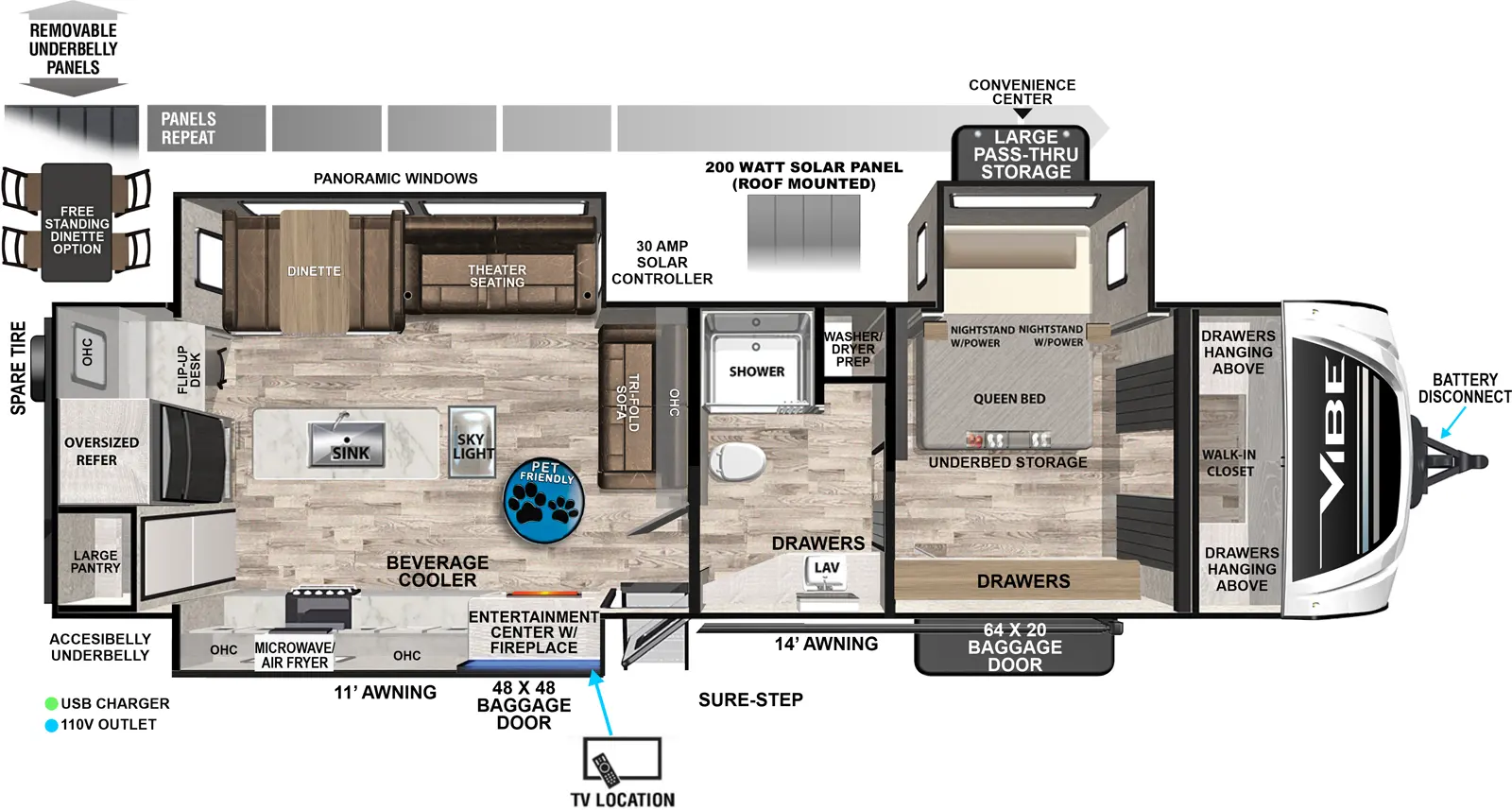 Vibe 34XL Floorplan